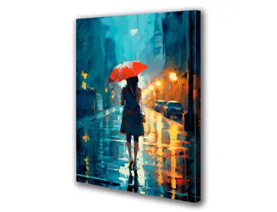 Slika na platnu nočna ženska iz mesta a 80x110 cm