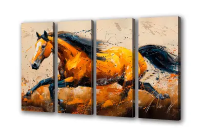 Slika na platnu tekaški konj c 200x111 cm