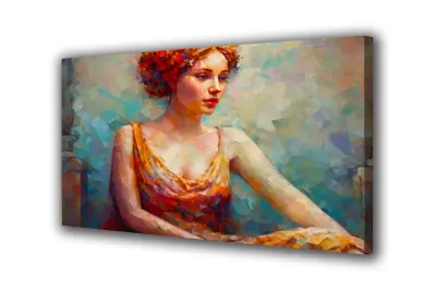Slika na platnu umetniški ženski obraz e 80x110 cm