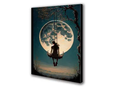 Slika na platnu Luna ženska gugalnica b 80x110 cm