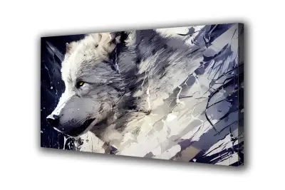 Slika na platnu wolf art grey e 140x90 cm