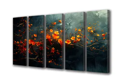 Slika na platnu sive rože r 250x140 cm