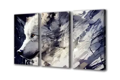 Slika na platnu wolf art siva e 150x110 cm