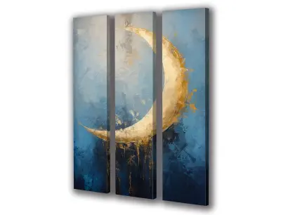 Slika na platnu luna abstraktna zlata f 90x110 cm