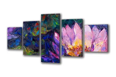 Slika na platnu Impresionistične lilije l 150x80 cm
