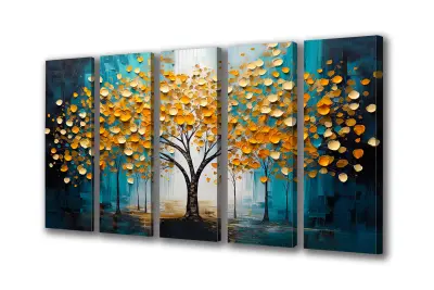 Slika na platnu tekstura zlatega drevesa c 250x140 cm