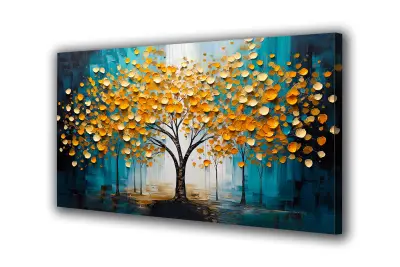 Slika na platnu tekstura zlatega drevesa c 70x50 cm