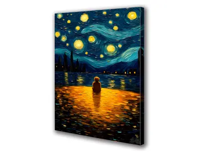 Slika na platnu zvezdna noč e 80x110 cm