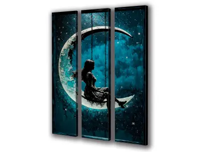 Slika na platnu luna ženska gugalnica d 90x141 cm