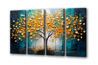 Slika na platnu tekstura zlatega drevesa c 160x80 cm