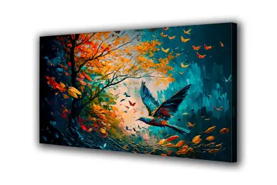 Slika na platnu pisan gozd dreves a 90x60 cm