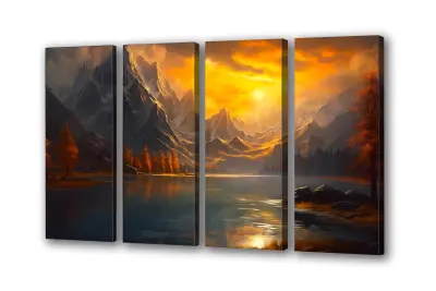 Slika na platnu Mountains sea-west c 201x140 cm
