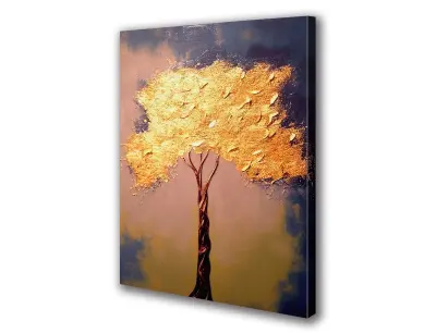 Slika na platnu kos drevesa zlata b 50x70 cm