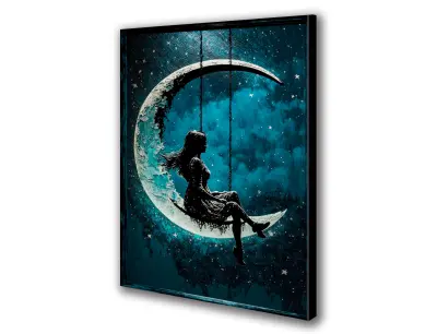 Slika na platnu luna ženska gugalnica d 70x100 cm