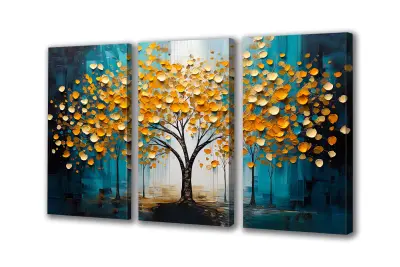 Slika na platnu tekstura zlatega drevesa c 150x110 cm