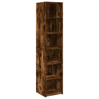 vidaXL Visoka omara dimljen hrast 40x41x185 cm inženirski les