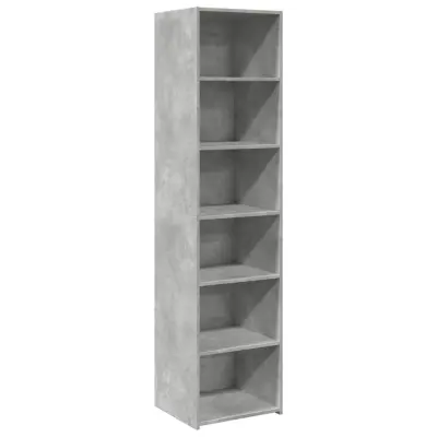 vidaXL Visoka omara betonsko siva 45x41x185 cm inženirski les
