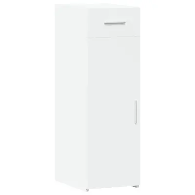 vidaXL Komoda bela 30x42,5x93 cm inženirski les