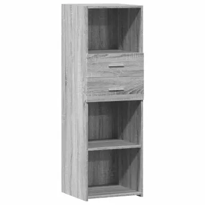 vidaXL Visoka omara siva sonoma 40x42,5x124 cm inženirski les