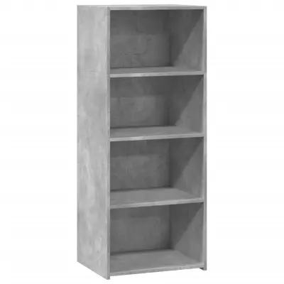 vidaXL Visoka omara betonsko siva 50x41x124 cm inženirski les