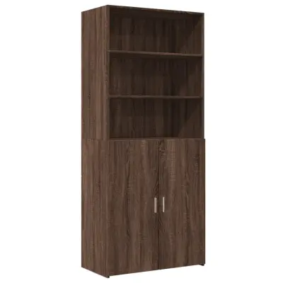 vidaXL Visoka omara rjavi hrast 80x42,5x185 cm inženirski les