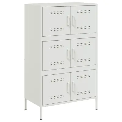 vidaXL Visoka omara bela 68x39x113 cm jeklo