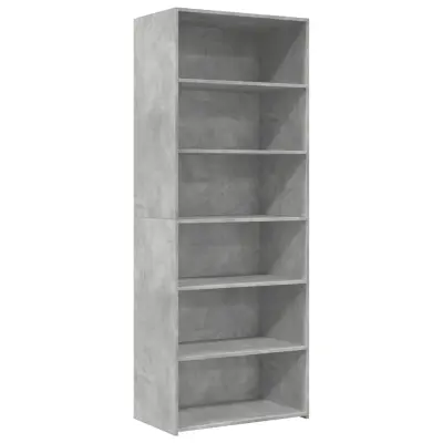 vidaXL Visoka omara betonsko siva 70x41x185 cm inženirski les