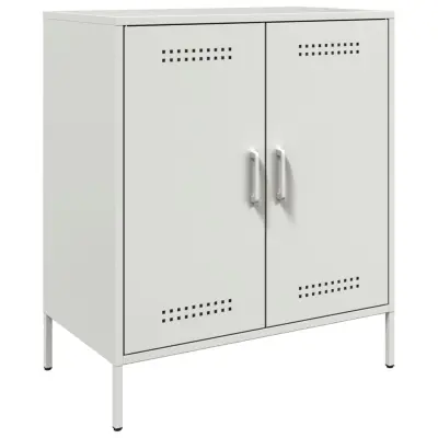 vidaXL Komoda bela 68x39x79 cm jeklo