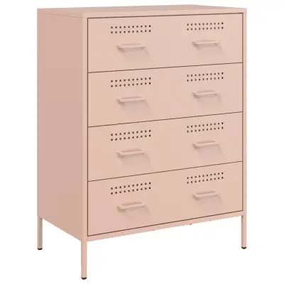 vidaXL Komoda roza 68x39x89 cm jeklo