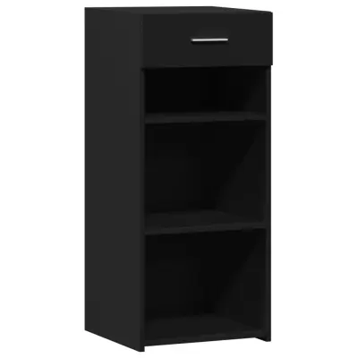 vidaXL Komoda črna 40x42,5x93 cm inženirski les