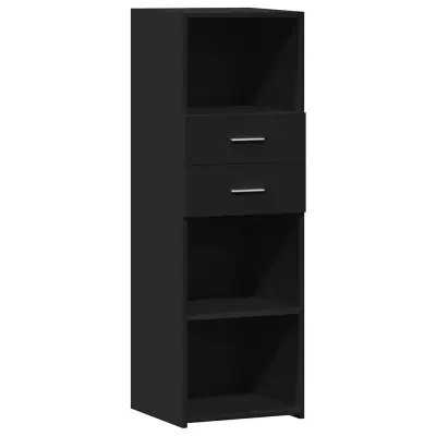 vidaXL Visoka omara črna 40x42,5x124 cm inženirski les