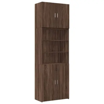 vidaXL Visoka omara rjavi hrast 80x42,5x249 cm inženirski les