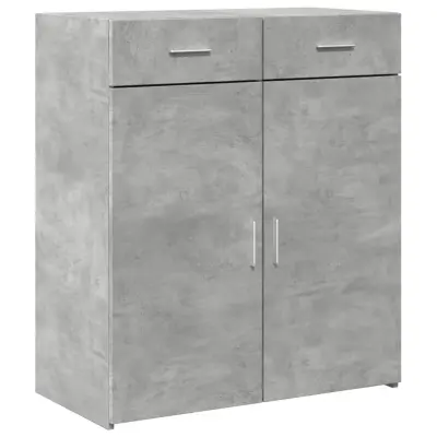 vidaXL Komoda betonsko siva 80x42,5x93 cm konstruiran les