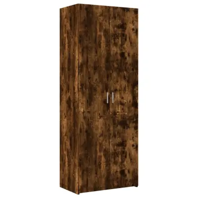 vidaXL Visoka omara dimljen 70x42,5x185 cm hrast inženirski les