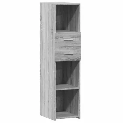 vidaXL Visoka omara siva sonoma 30x42,5x124 cm inženirski les