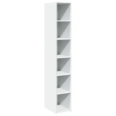 vidaXL Visoka omara bela 30x41x185 cm inženirski les