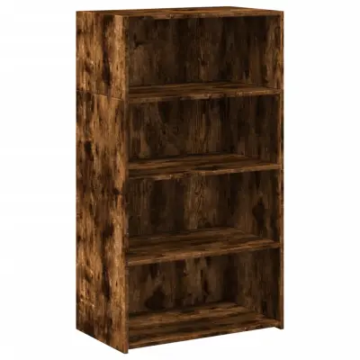vidaXL Visoka omara dimljen hrast 70x41x124 cm inženirski les