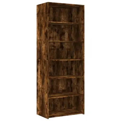 vidaXL Visoka omara dimljeni hrast 70x41x185 cm inženirski les
