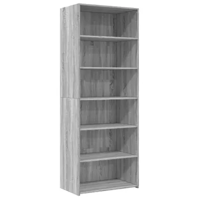 vidaXL Visoka omara siva sonoma 70x41x185 cm inženirski les