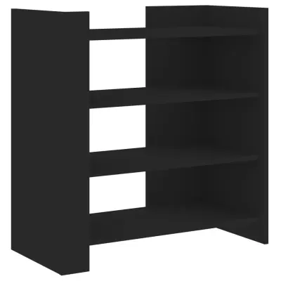 vidaXL Komoda črna 73,5x35x75 cm inženirski les