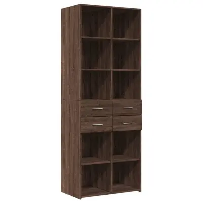 vidaXL Visoka omara rjavi hrast 70x42,5x185 cm inženirski les