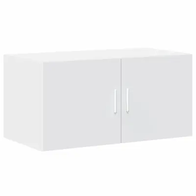vidaXL Stenska omarica bela 80x42,5x40 cm inženirski les