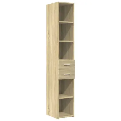 vidaXL Visoka omara sonoma hrast 30x42,5x185 cm inženirski les