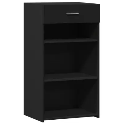 vidaXL Komoda črna 50x42,5x93 cm inženirski les