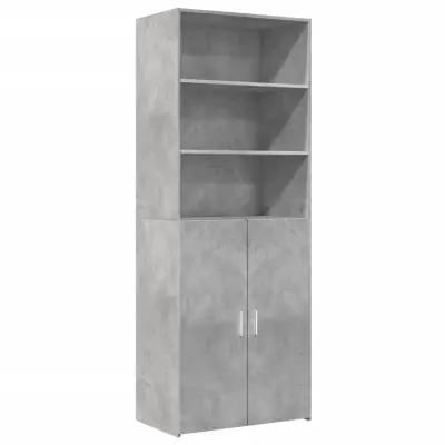 vidaXL Visoka omara betonsko siva 70x42,5x185 cm inženirski les