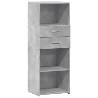vidaXL Visoka omara betonsko siva 45x42,5x124 cm inženirski les