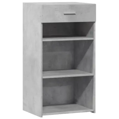 vidaXL Komoda betonsko siva 50x42,5x93 cm inženirski les
