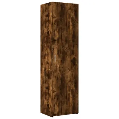 vidaXL Visoka omara dimljeni hrast 50x42,5x185 cm inženirski les