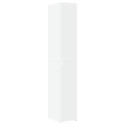 vidaXL Visoka omara bela 30x42,5x185 cm inženirski les