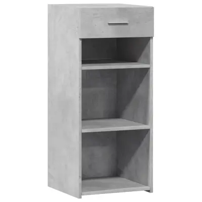 vidaXL Komoda betonsko siva 40x42,5x93 cm inženirski les